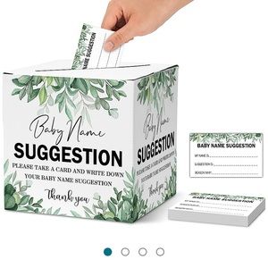 COPY - Name Suggestion Tickets and Box For Baby Shower
